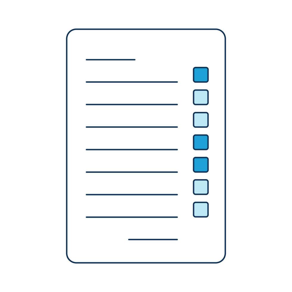 Medical test checklist for COVID-19 vaccination. A medical poster template in shades of blue. Vector illustration isolated on a white background.