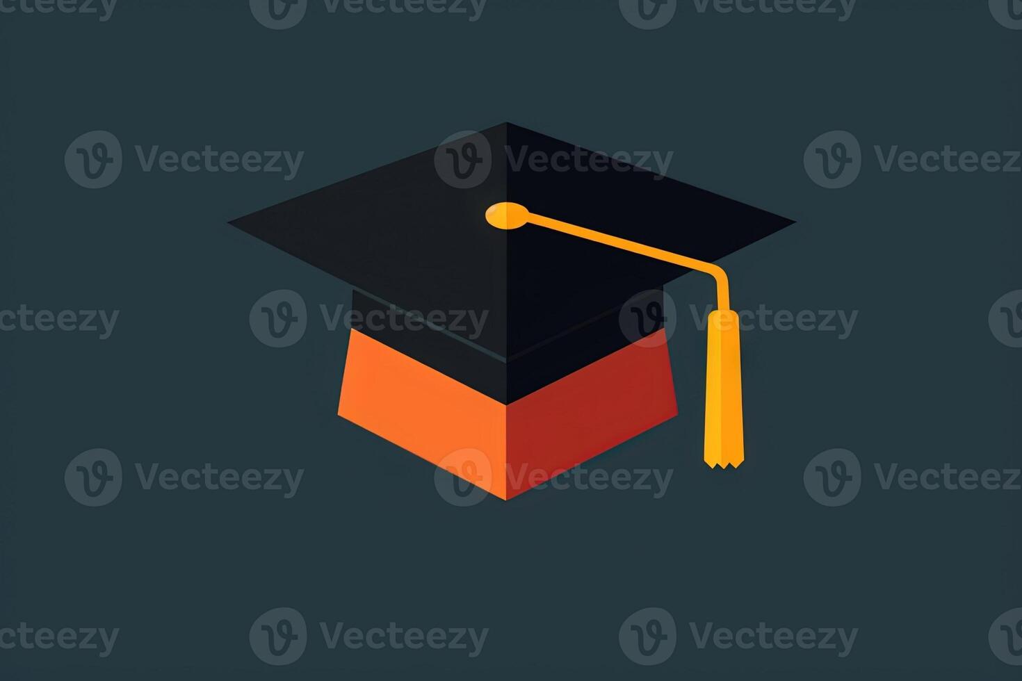 Graduation cap icon , generative, aiillustration photo
