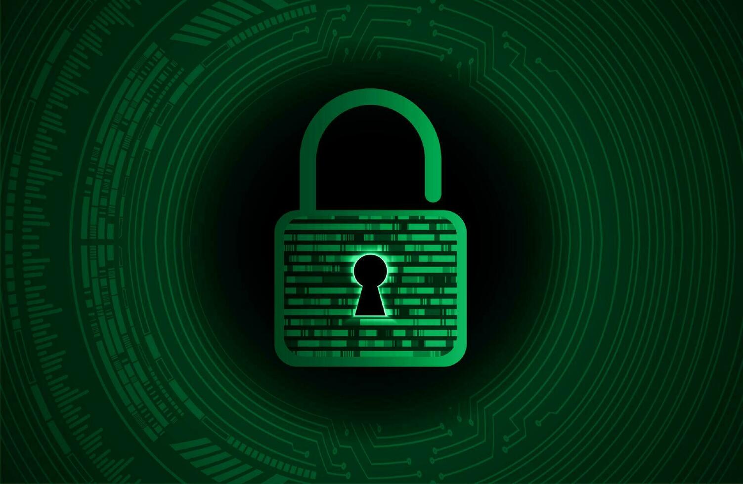 Modern Cybersecurity Technology Background with padlock vector