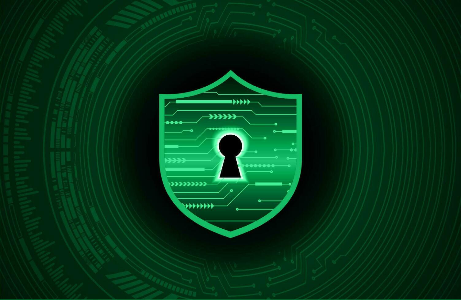 Modern Cybersecurity Technology Background with shield vector