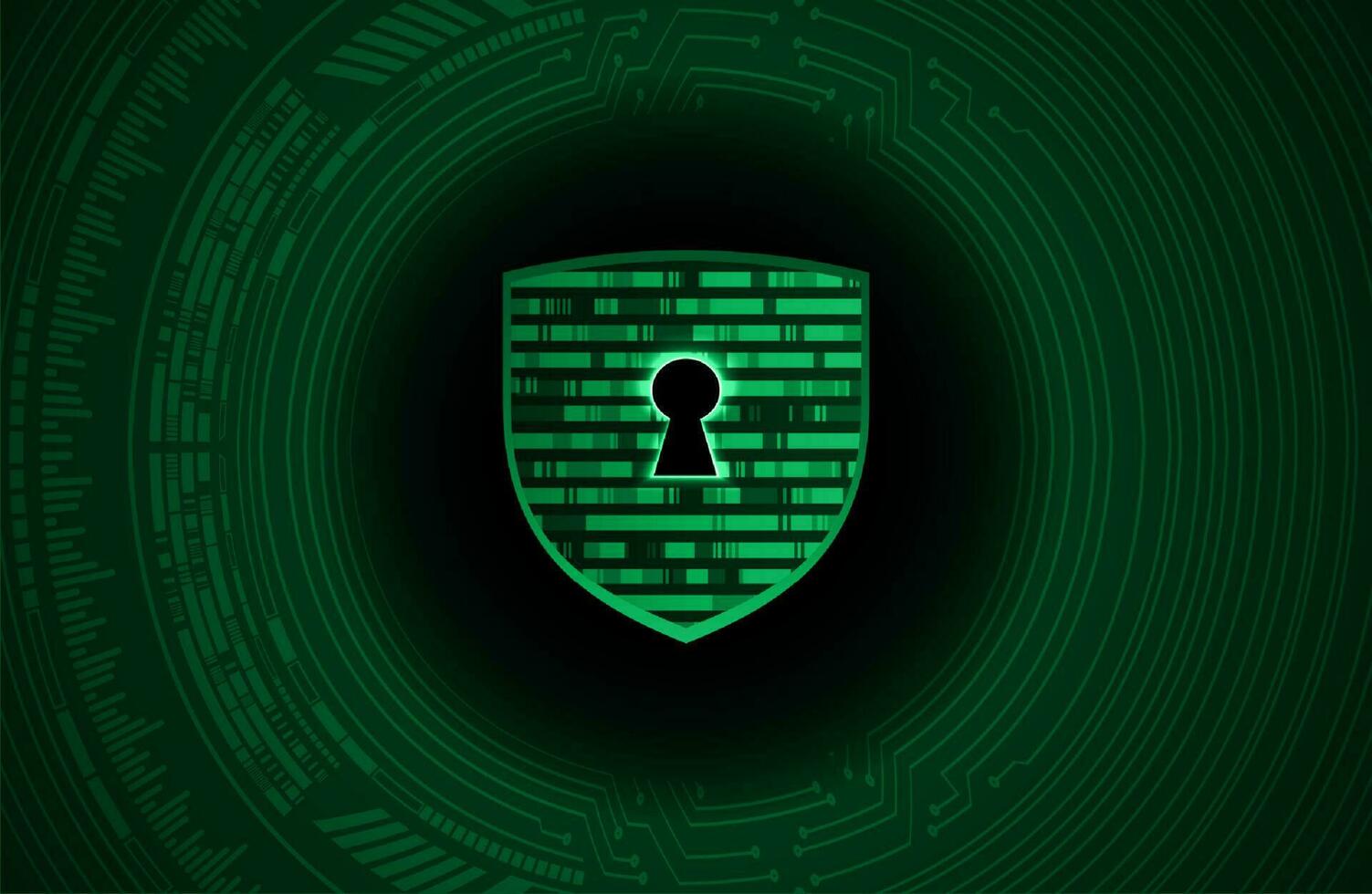 Modern Cybersecurity Technology Background with shield vector