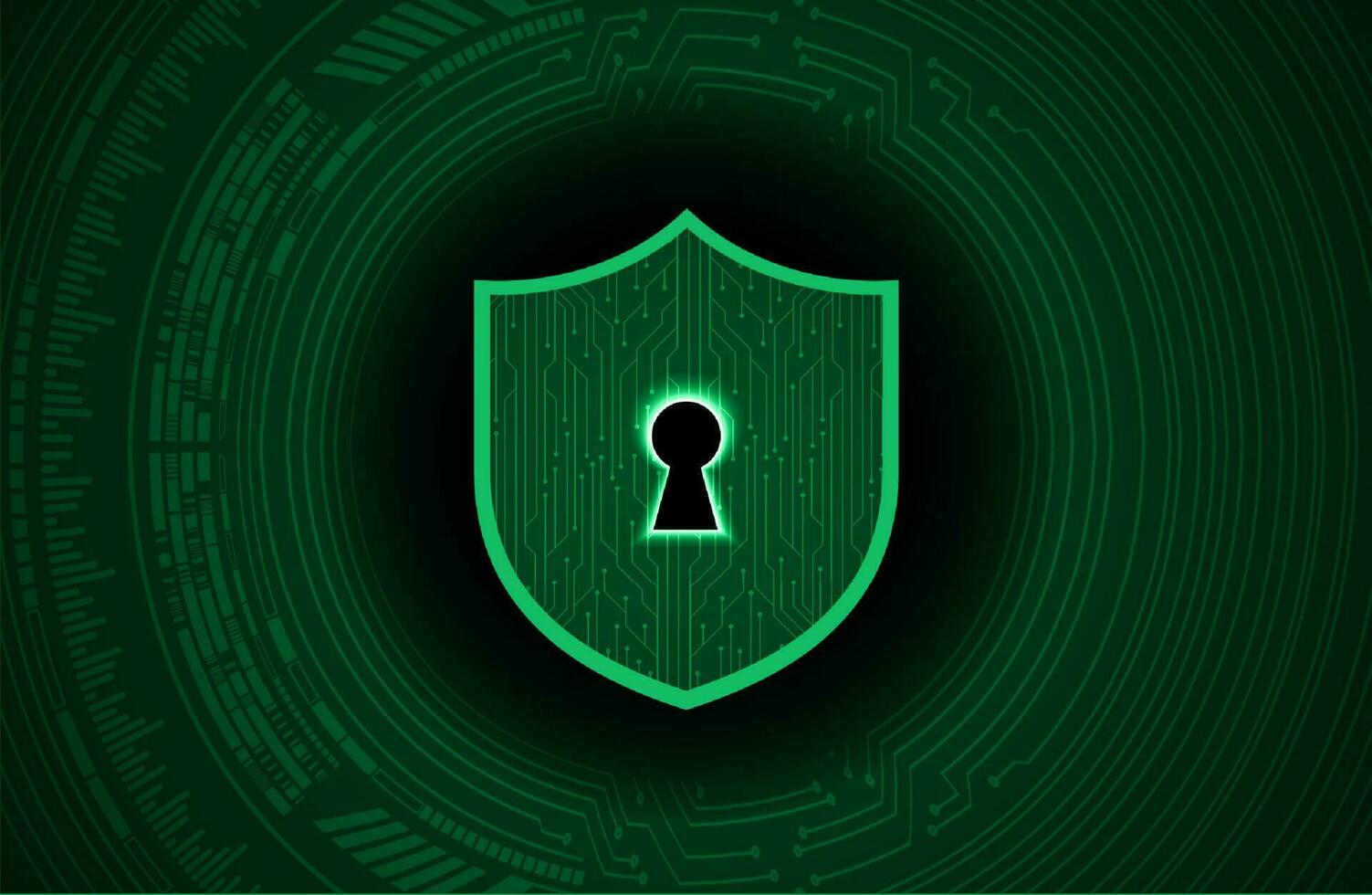 Modern Cybersecurity Technology Background with shield vector