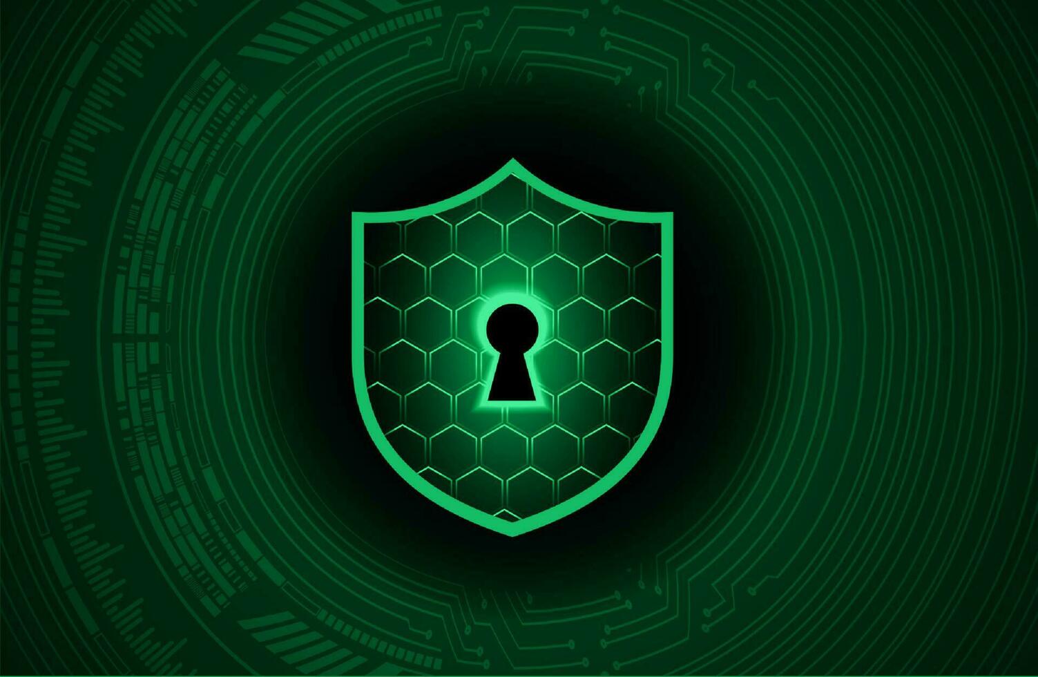 Modern Cybersecurity Technology Background with shield vector
