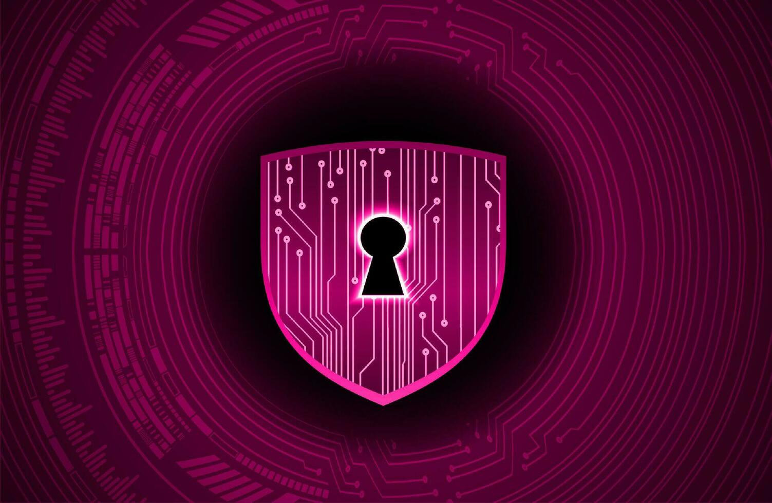 Modern Cybersecurity Technology Background with shield vector
