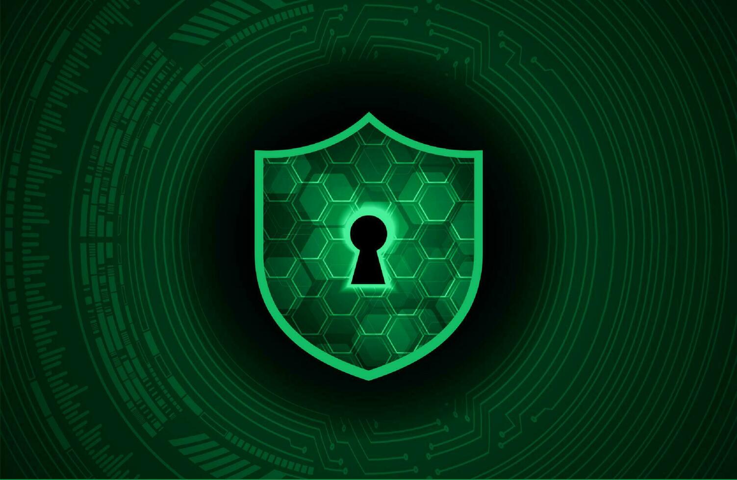 Modern Cybersecurity Technology Background with shield vector