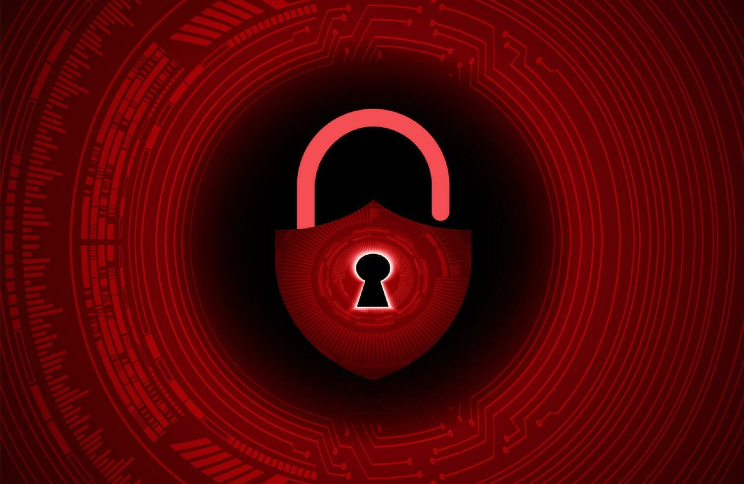 Modern Cybersecurity Technology Background with padlock vector