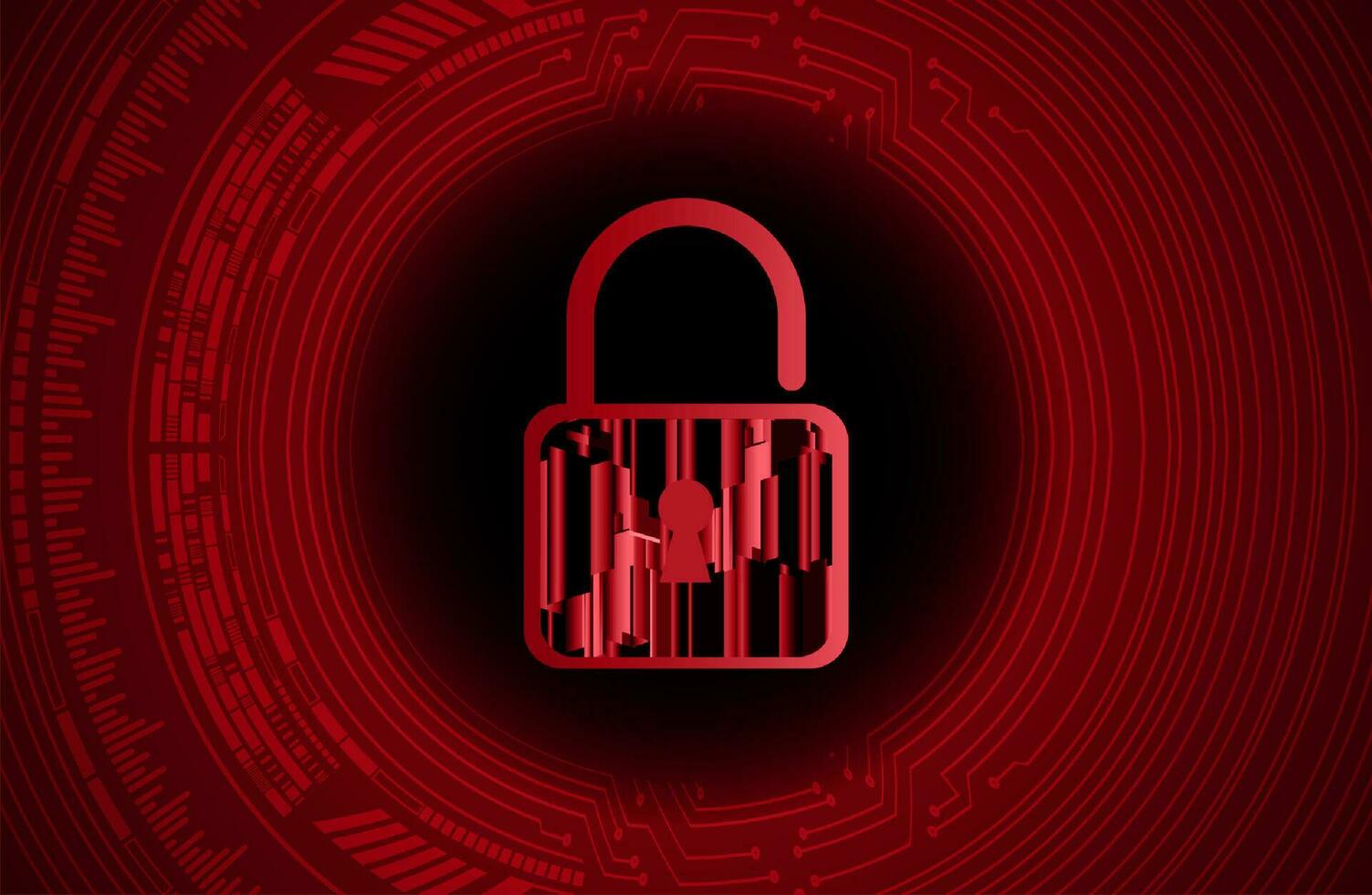 Modern Cybersecurity Technology Background with padlock vector