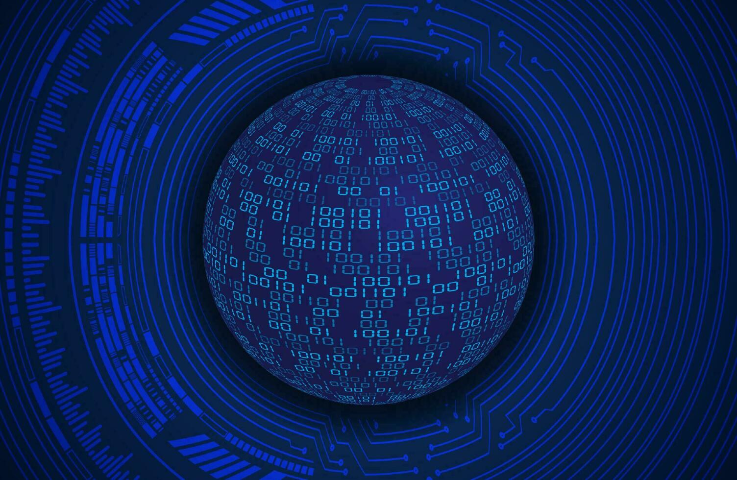 Modern Holographic Globe on Technology Background vector