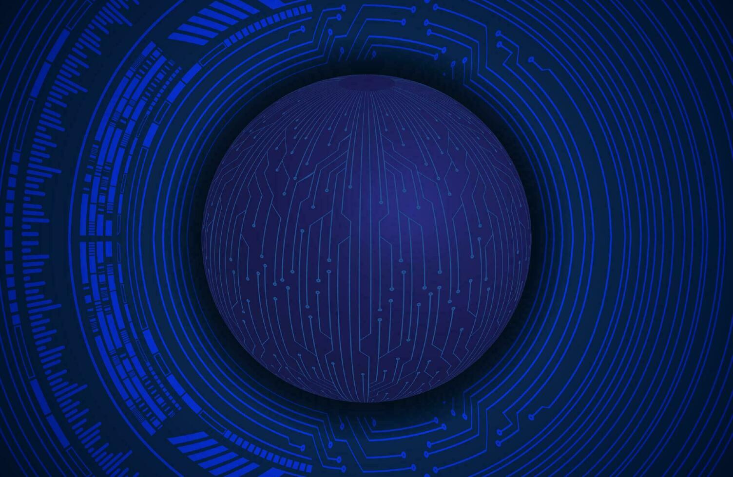 Modern Holographic Globe on Technology Background vector