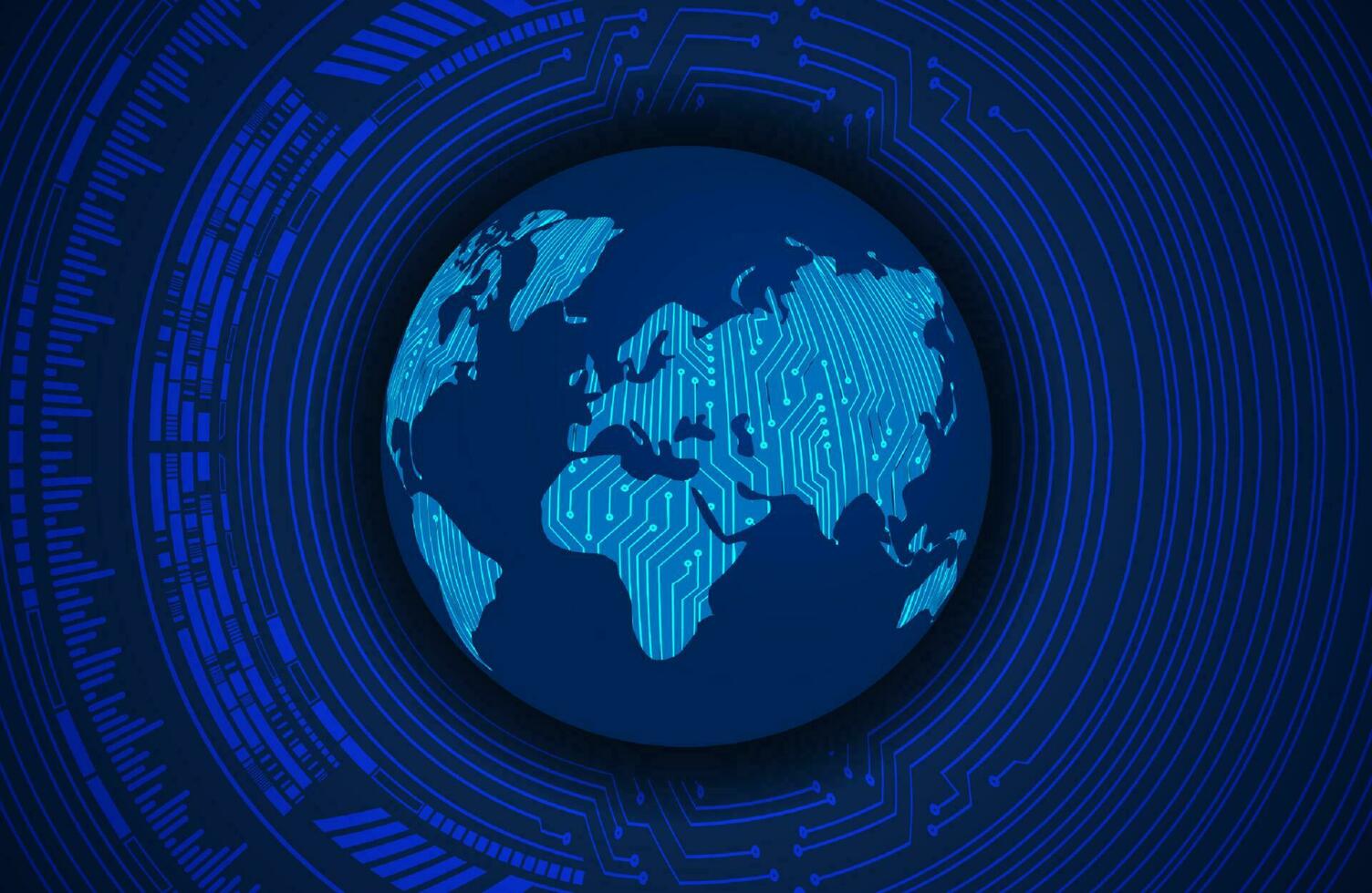 globo holográfico moderno sobre fondo de tecnología vector