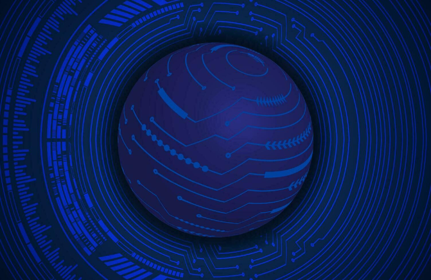 Modern Holographic Globe on Technology Background vector