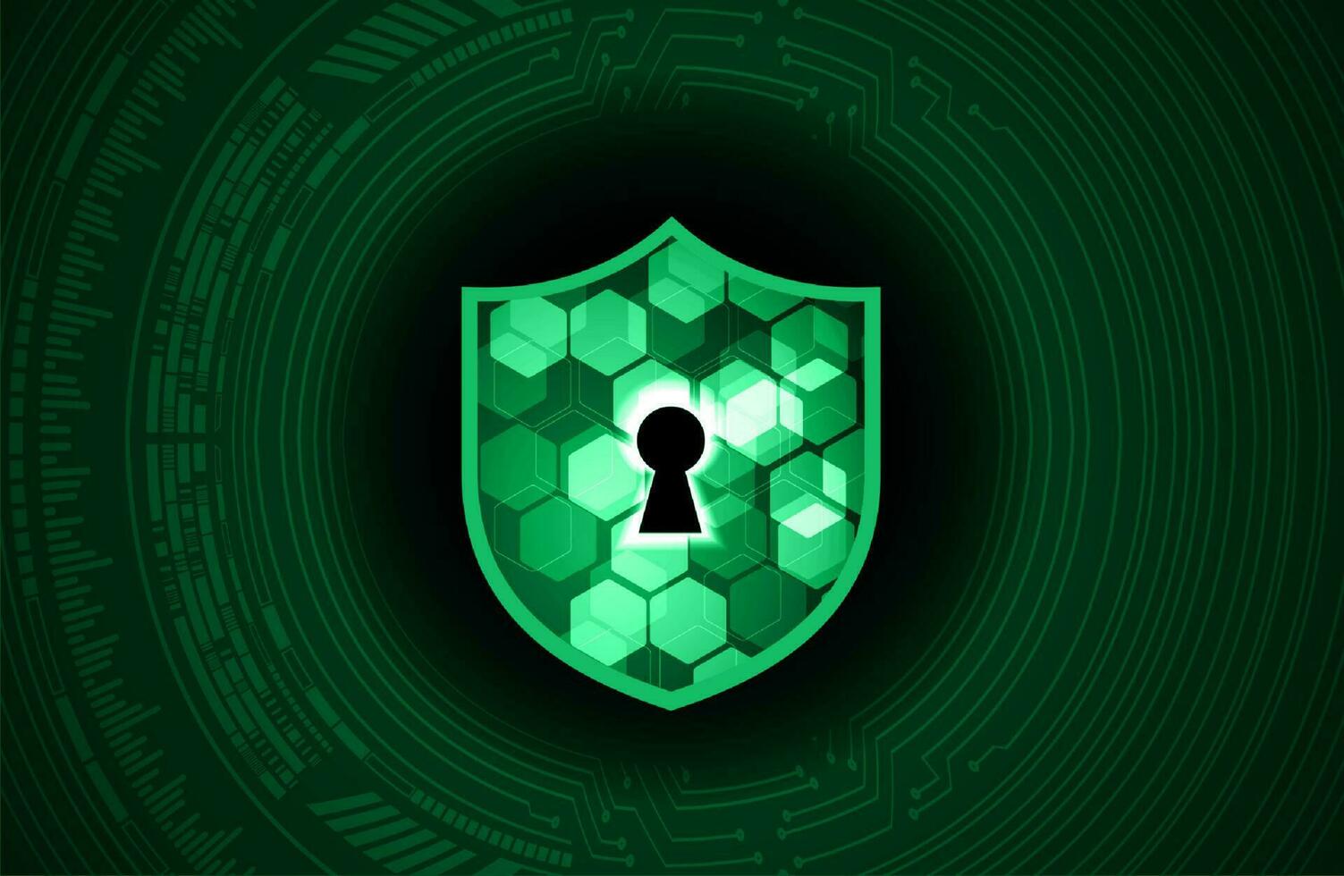 Modern Cybersecurity Technology Background with shield vector