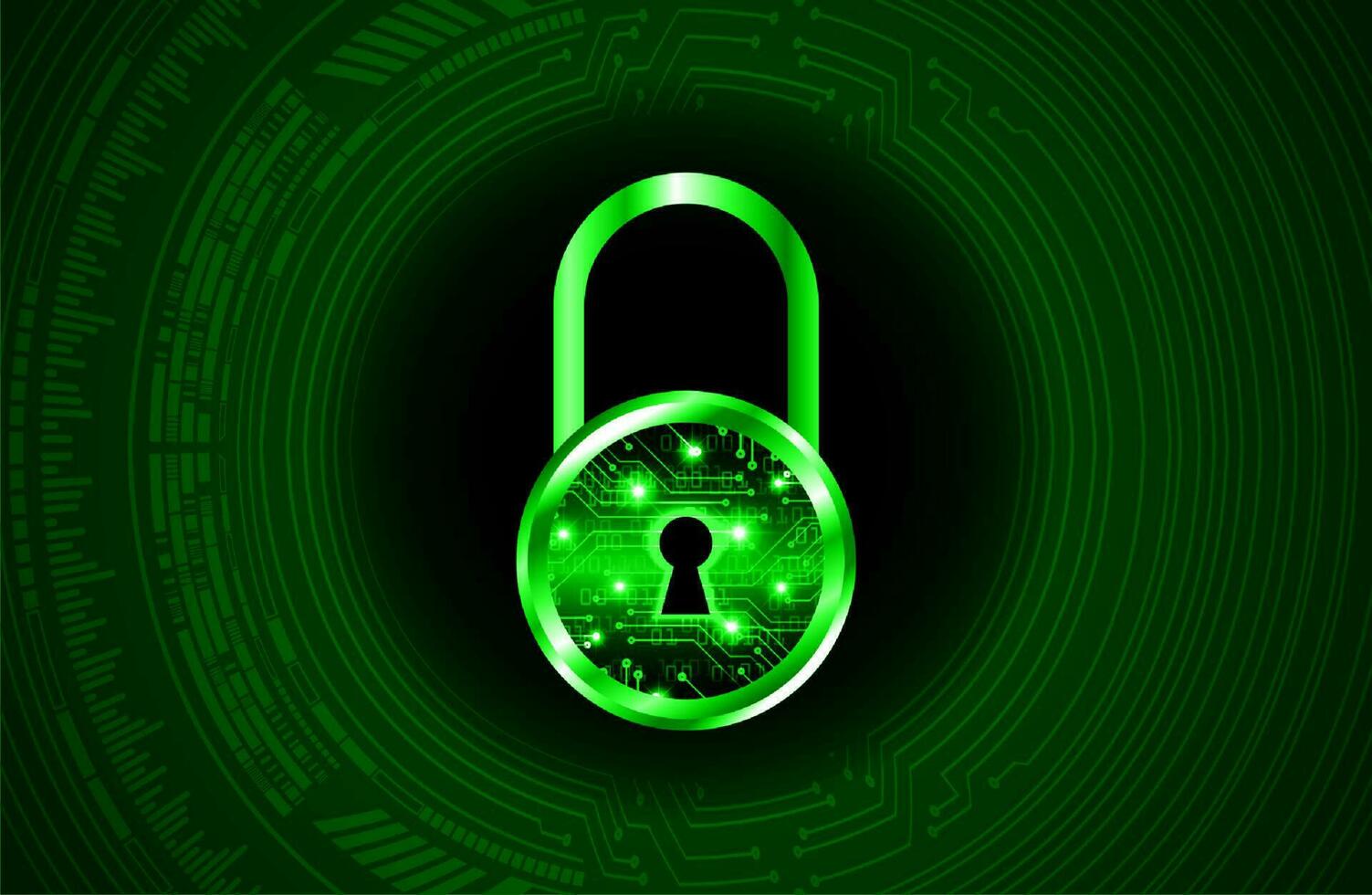 Modern Cybersecurity Technology Background with padlock vector