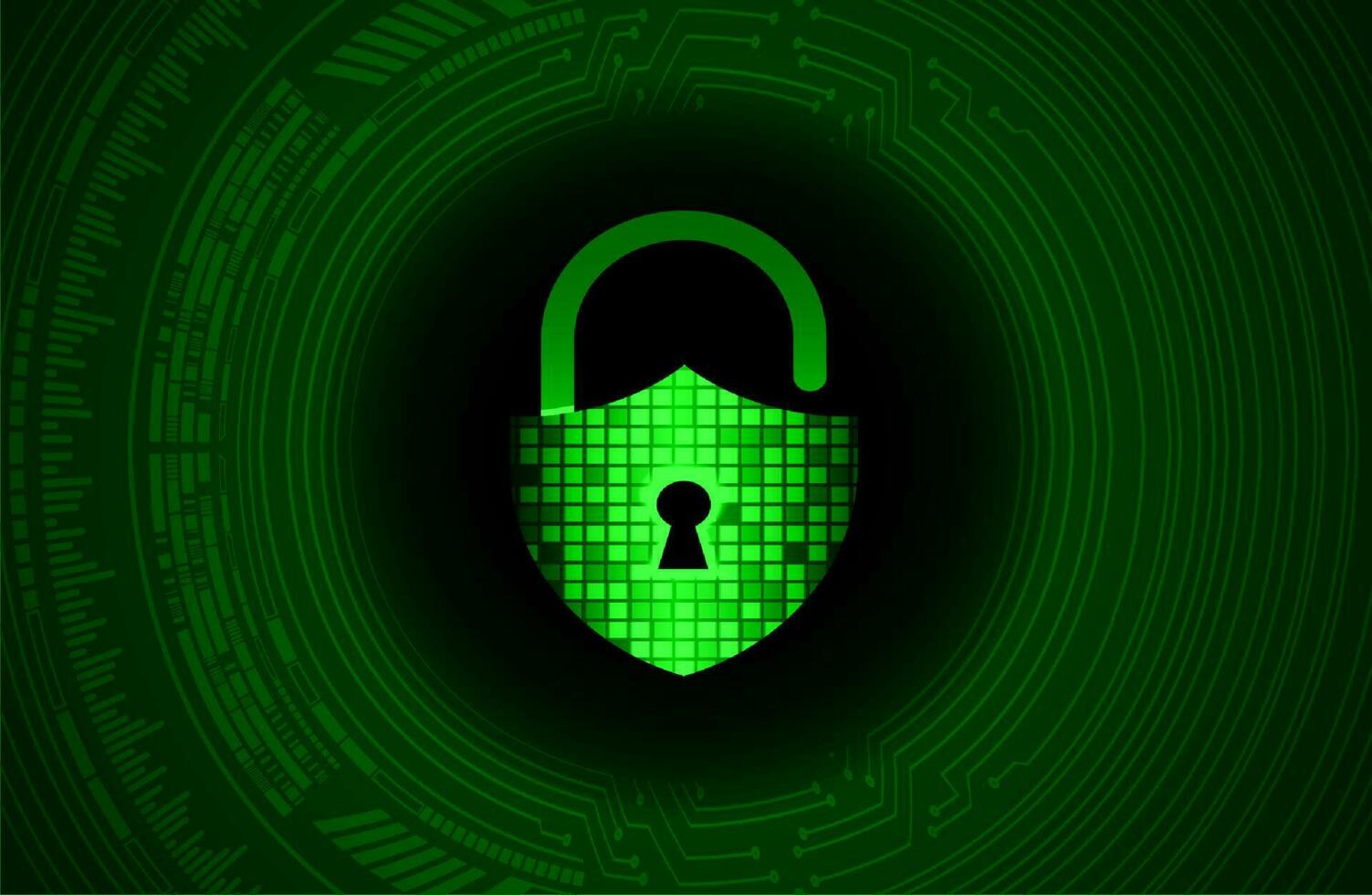 Modern Cybersecurity Technology Background with padlock vector