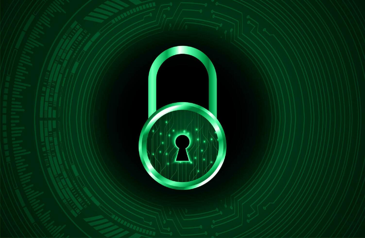Modern Cybersecurity Technology Background with padlock vector