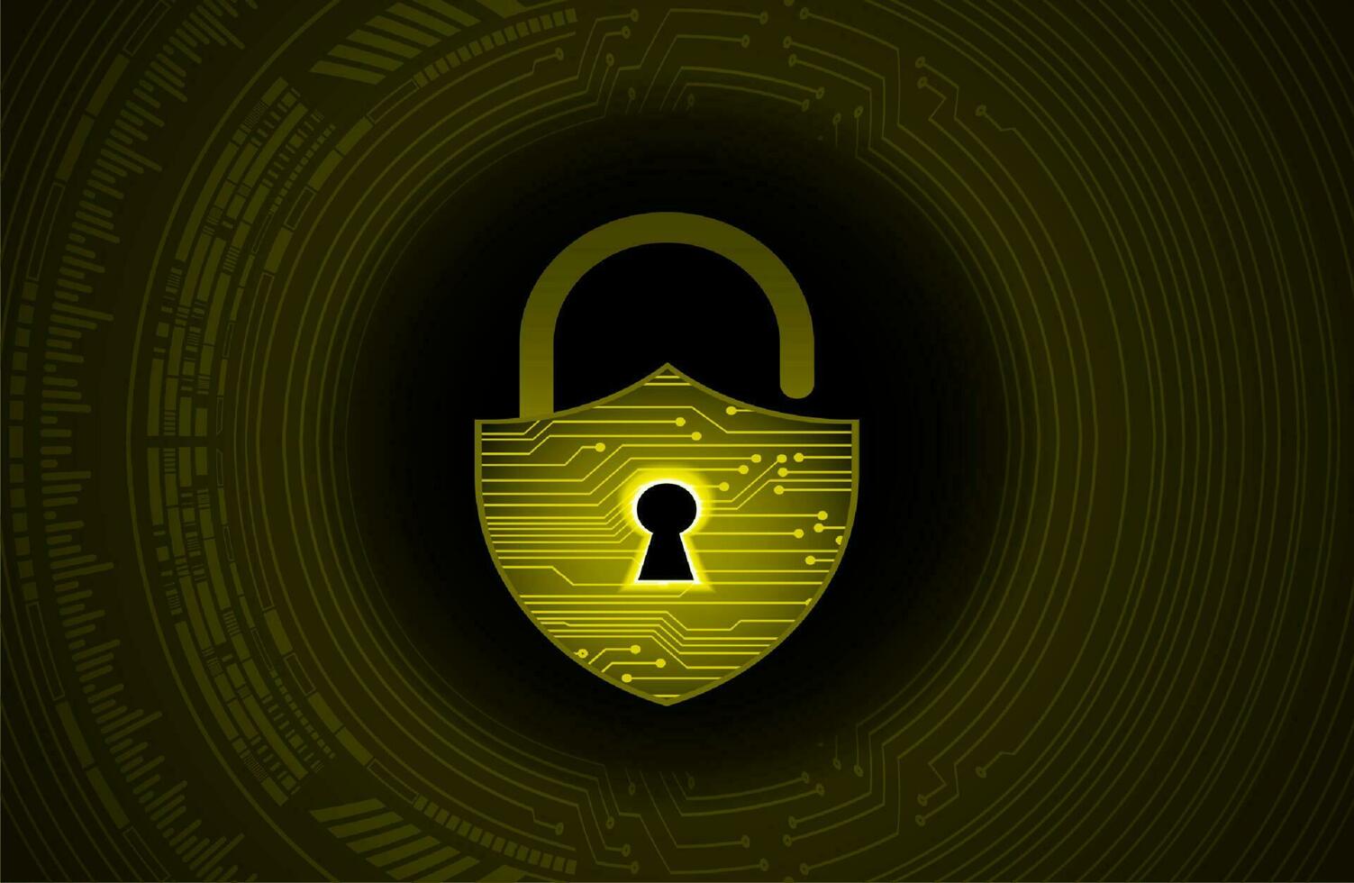 Modern Cybersecurity Technology Background with padlock vector