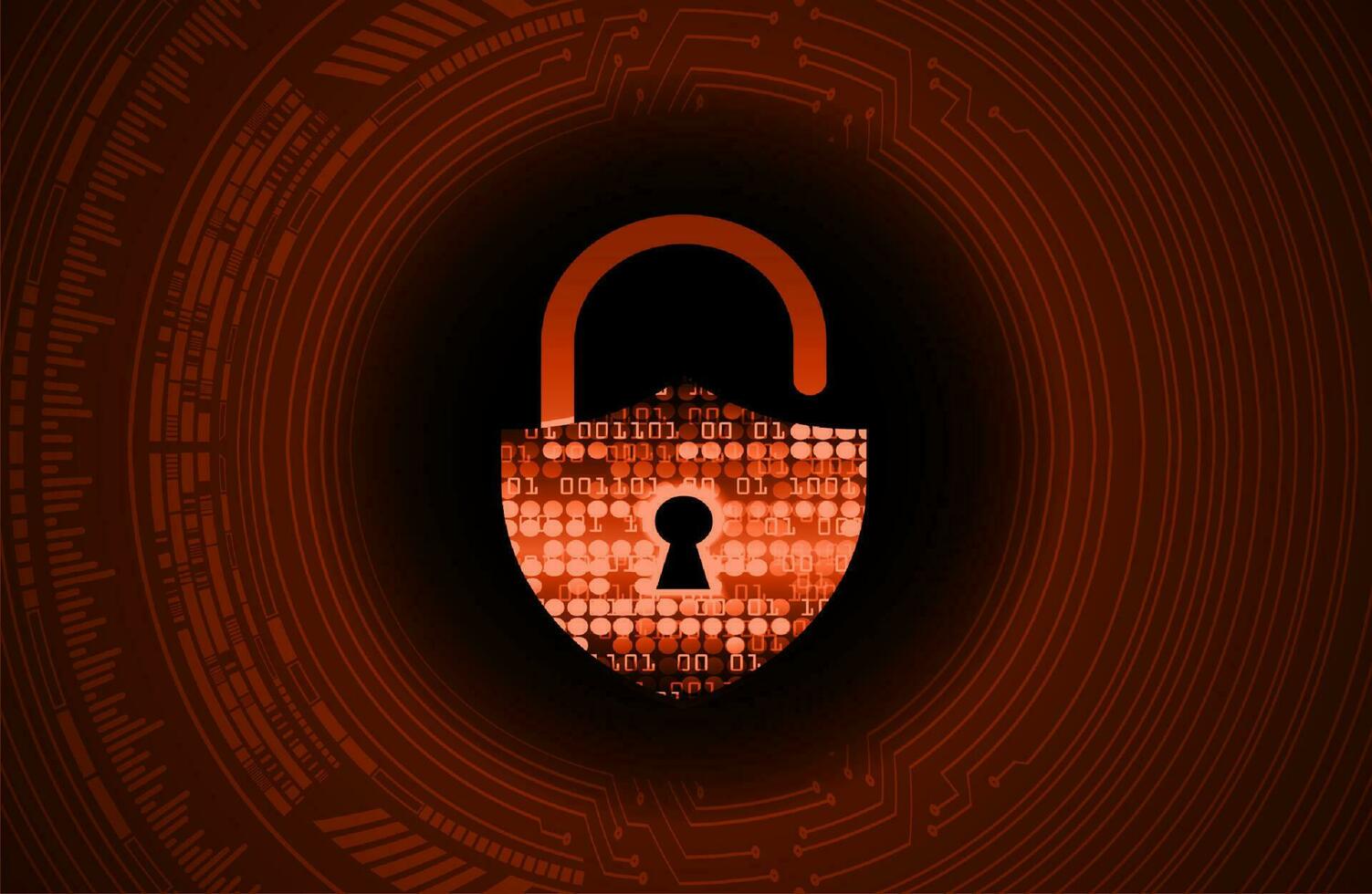 Modern Cybersecurity Technology Background with padlock vector