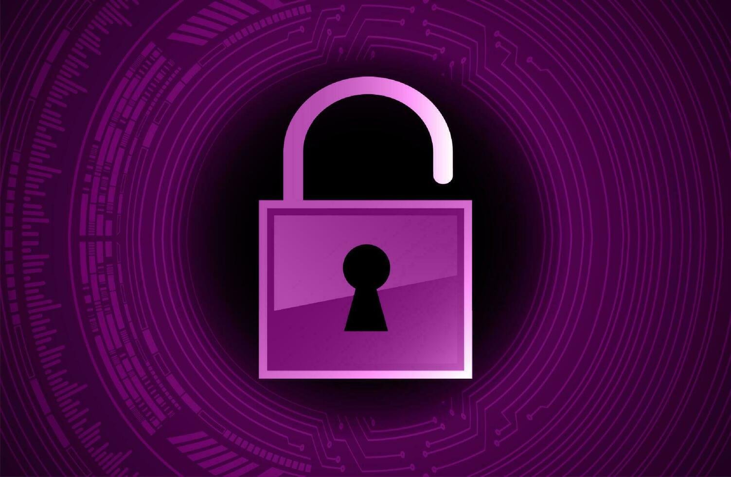 Modern Cybersecurity Technology Background with padlock vector