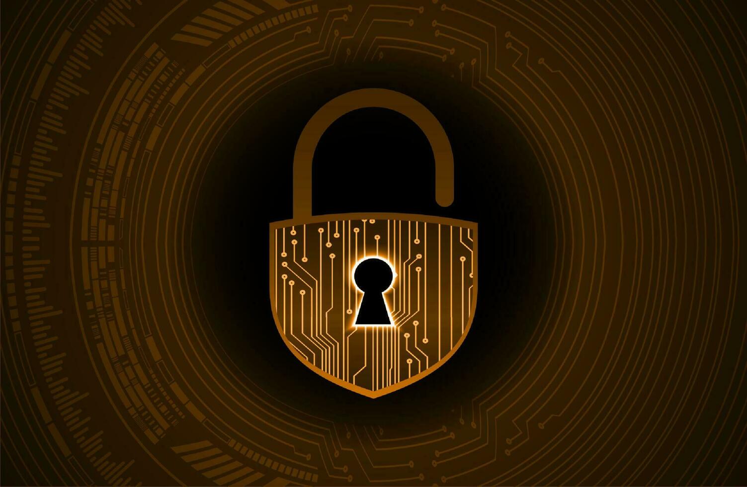 Modern Cybersecurity Technology Background with padlock vector