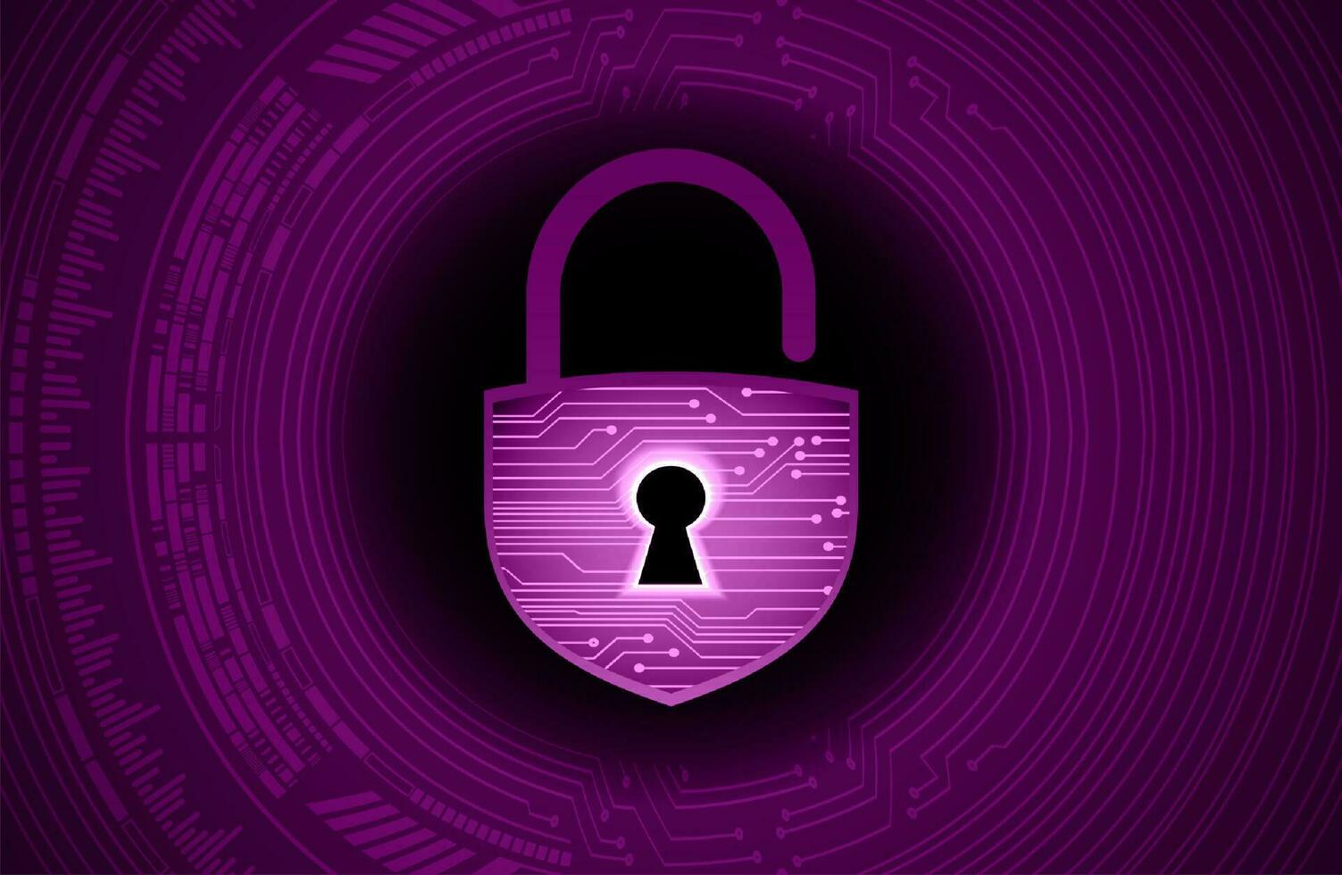 Modern Cybersecurity Technology Background with padlock vector