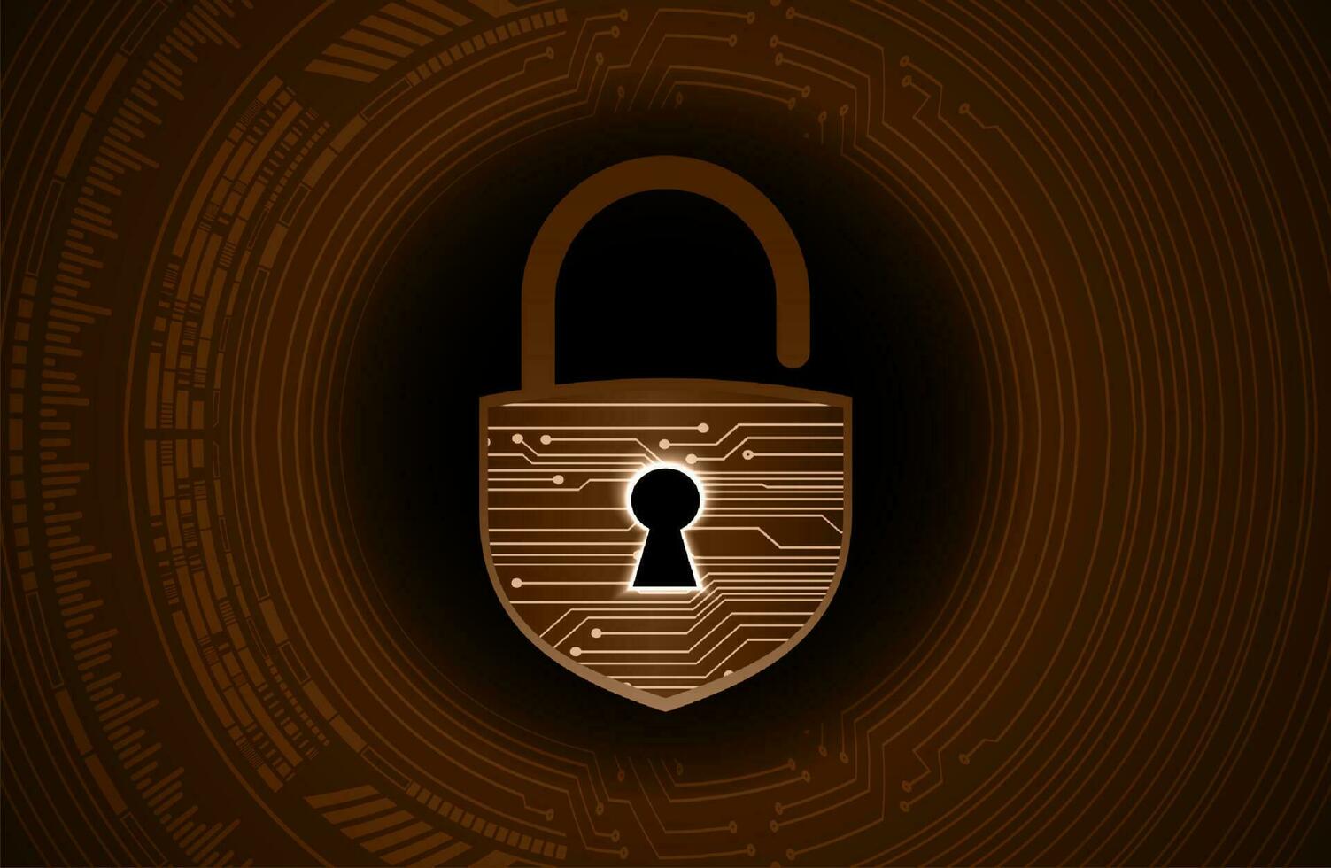 Modern Cybersecurity Technology Background with padlock vector