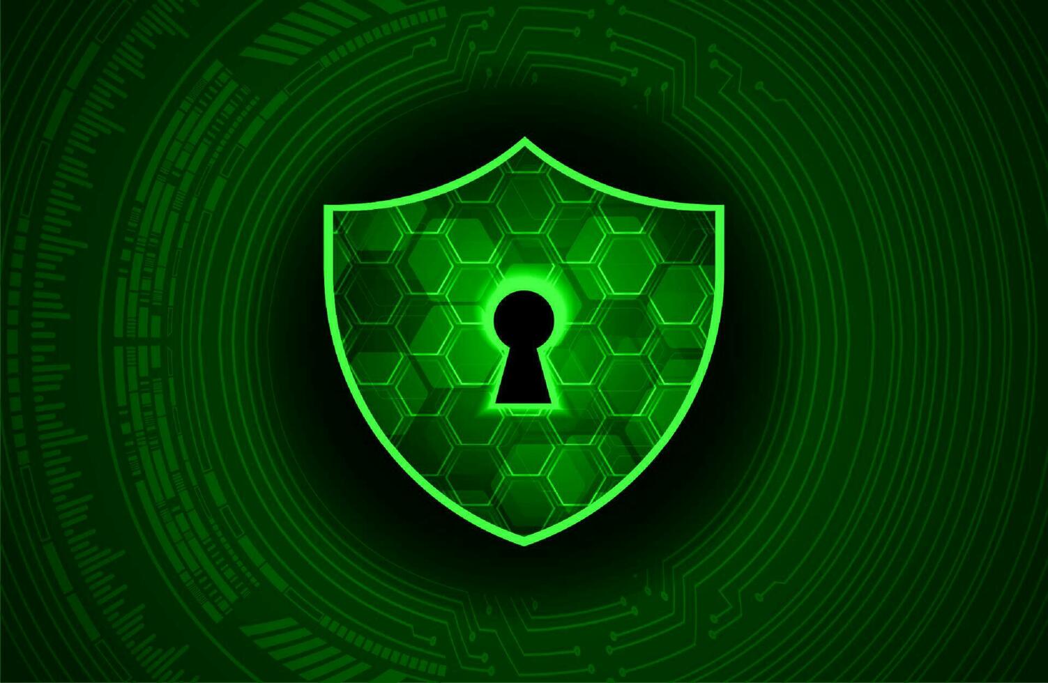 Modern Cybersecurity Technology Background with shield vector