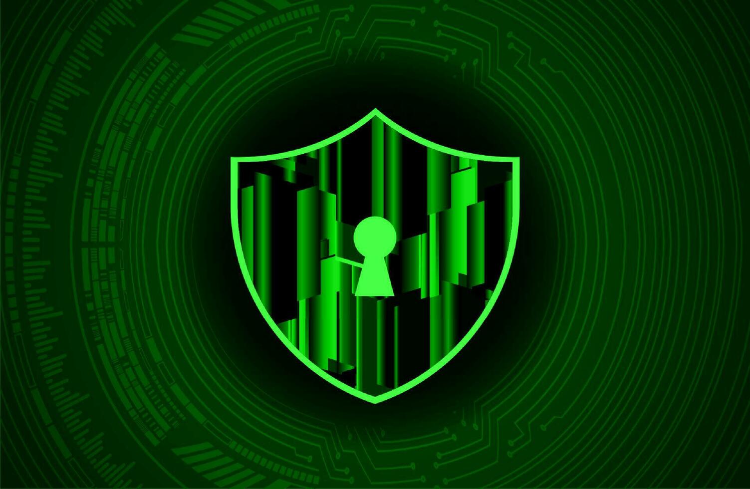 Modern Cybersecurity Technology Background with shield vector