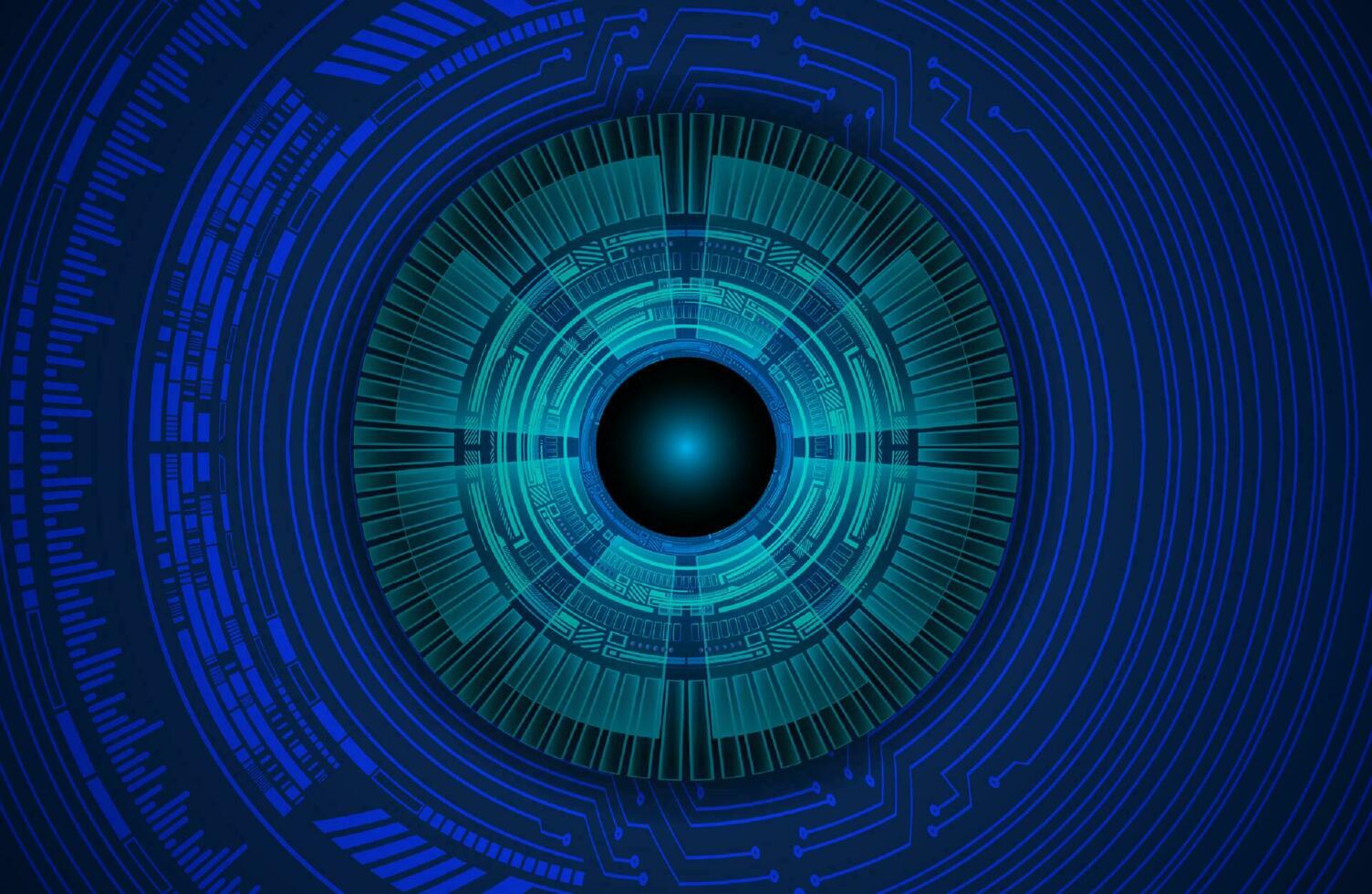 Modern Cybersecurity Eye on Technology Background vector