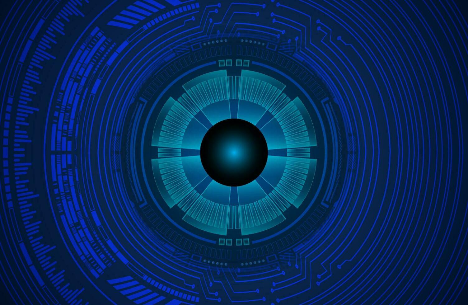 Modern Cybersecurity Eye on Technology Background vector