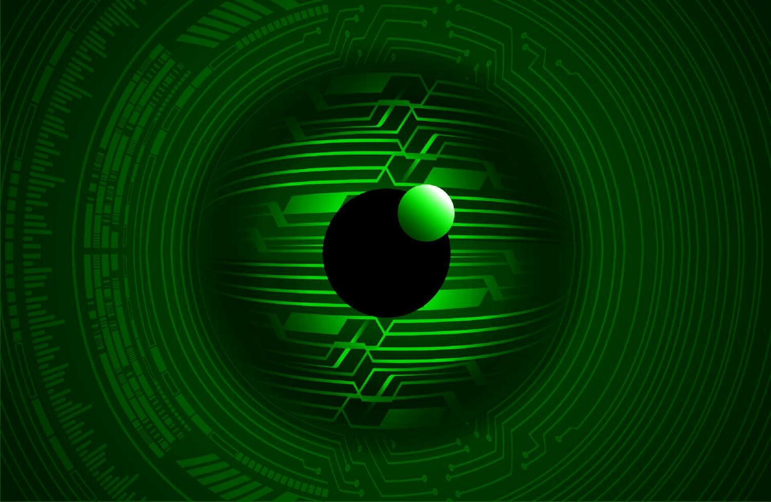 Modern Cybersecurity Eye on Technology Background vector