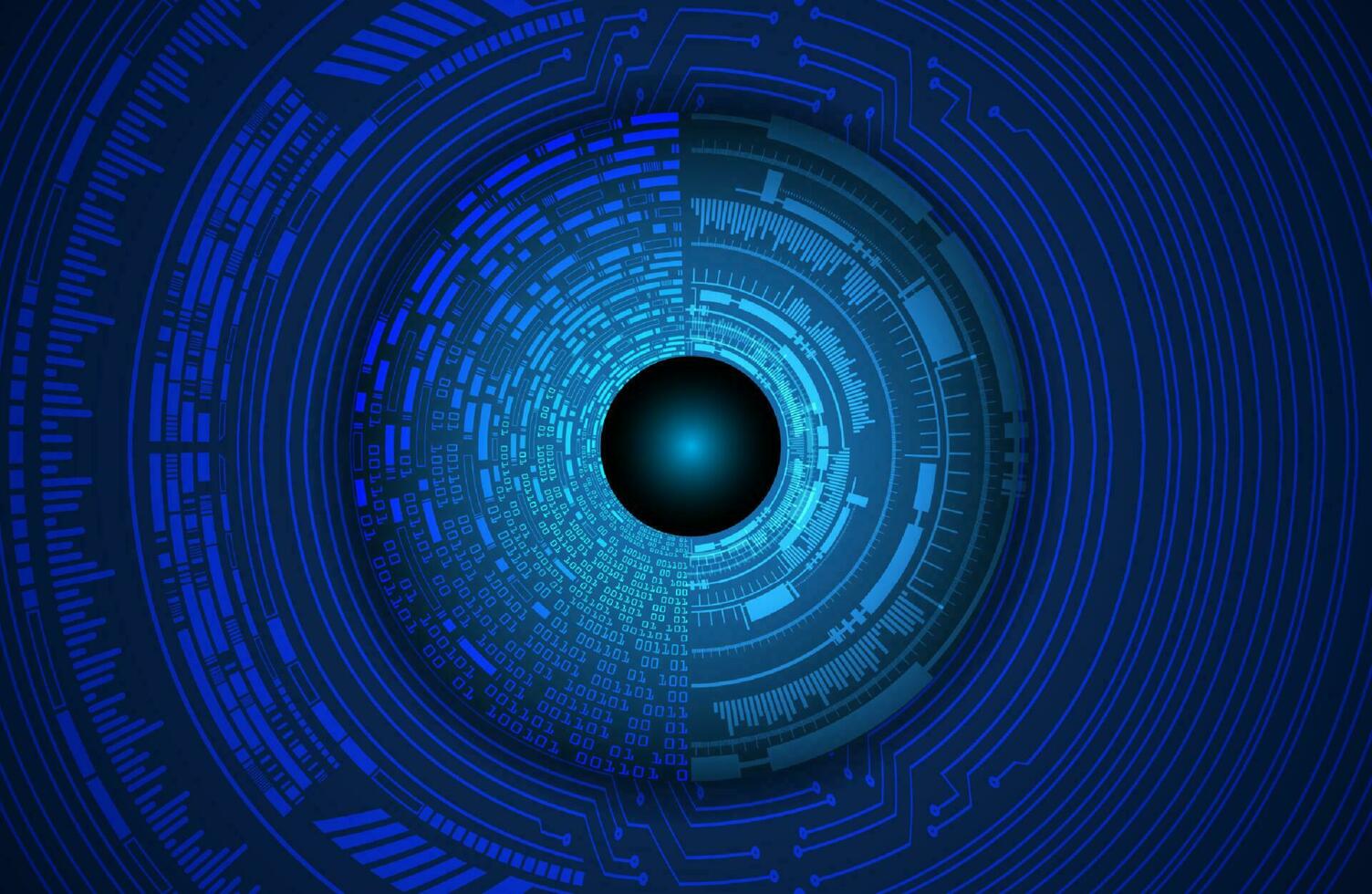 Modern Cybersecurity Eye on Technology Background vector
