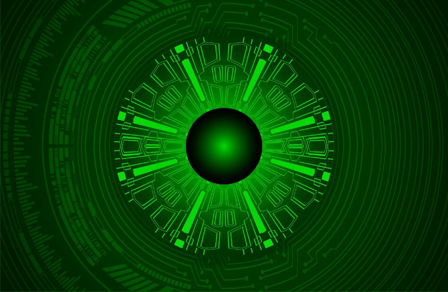 Modern Cybersecurity Eye on Technology Background vector