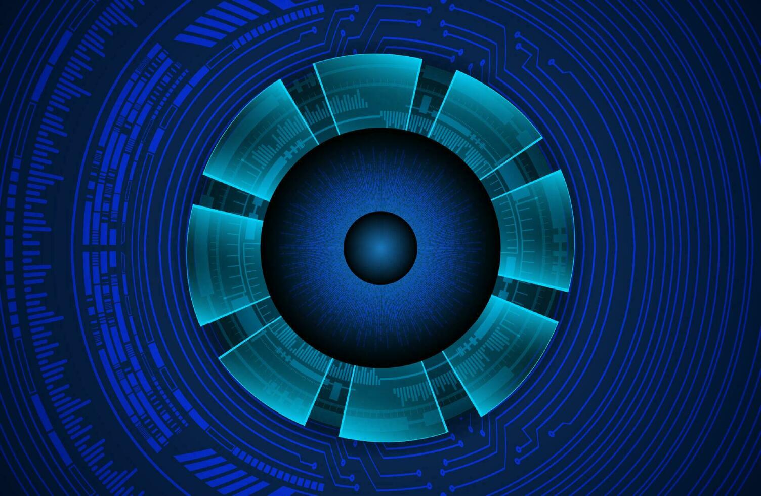 Modern Cybersecurity Eye on Technology Background vector