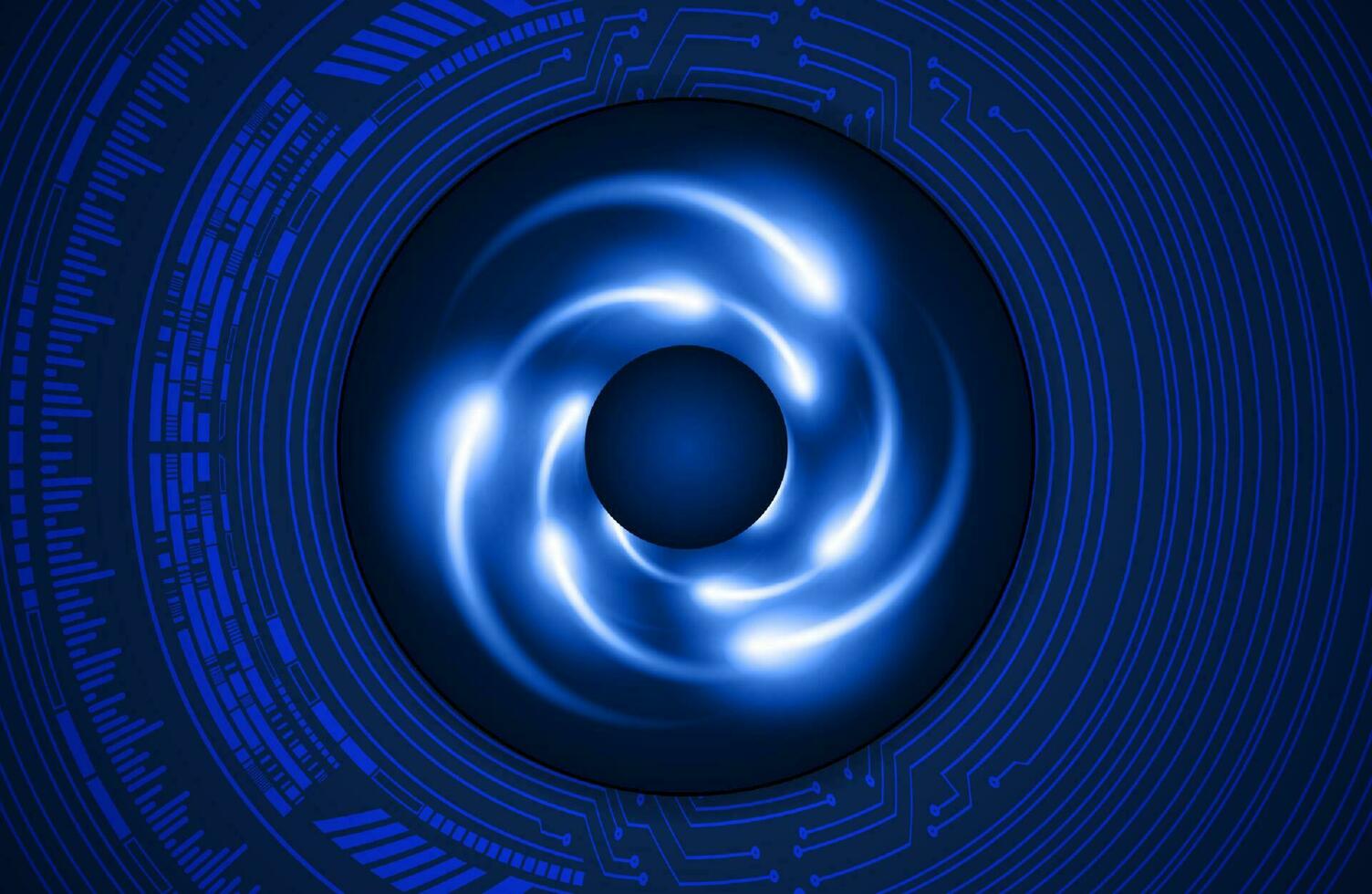Modern Cybersecurity Eye on Technology Background vector