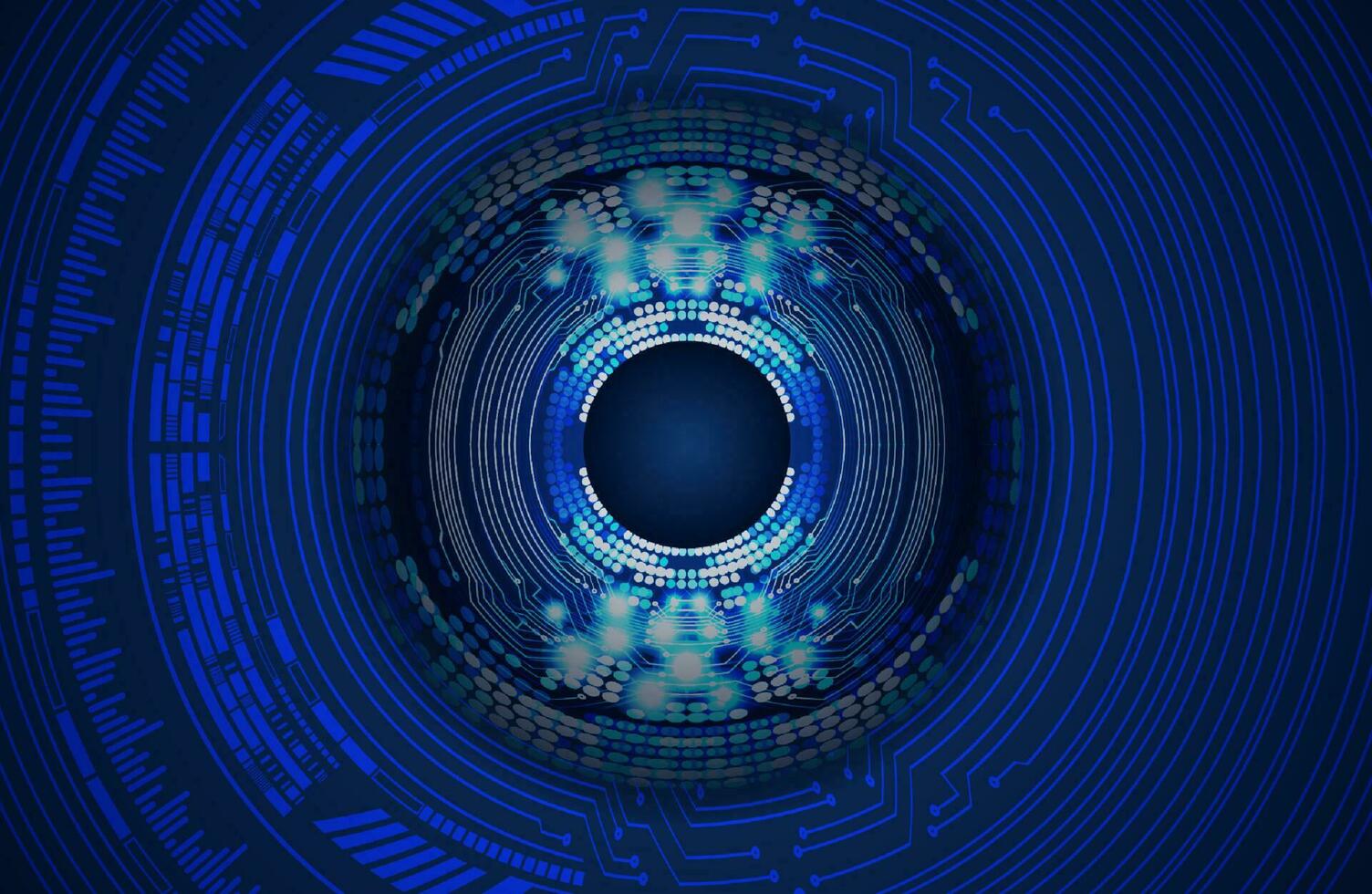 Modern Cybersecurity Eye on Technology Background vector