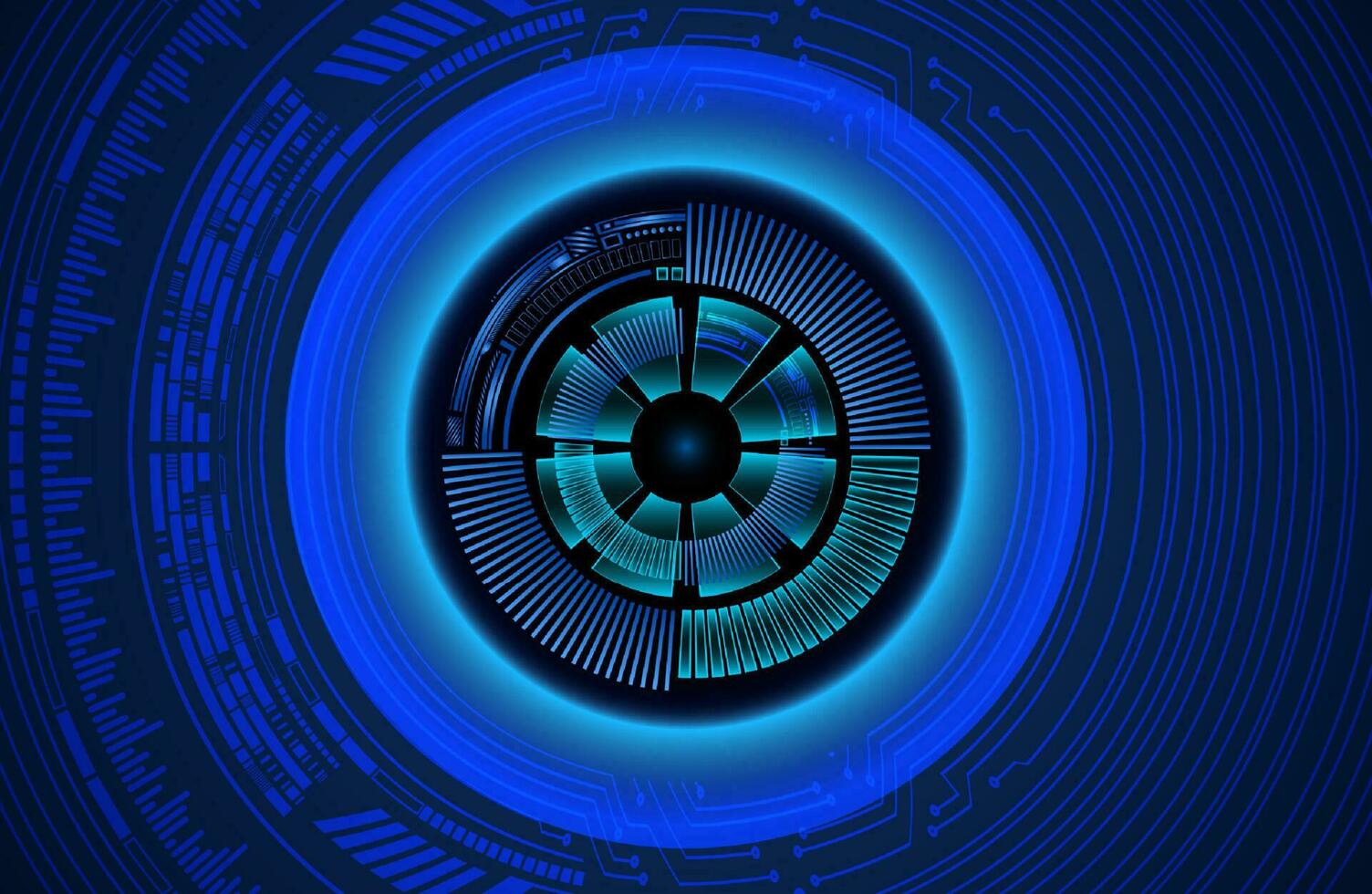 Modern Cybersecurity Eye on Technology Background vector
