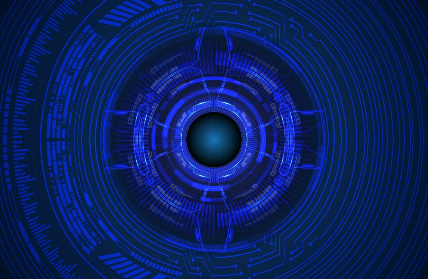 Modern Cybersecurity Eye on Technology Background vector