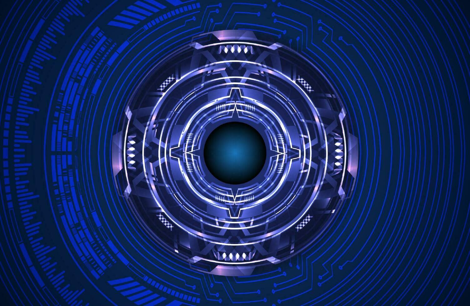 Modern Cybersecurity Eye on Technology Background vector