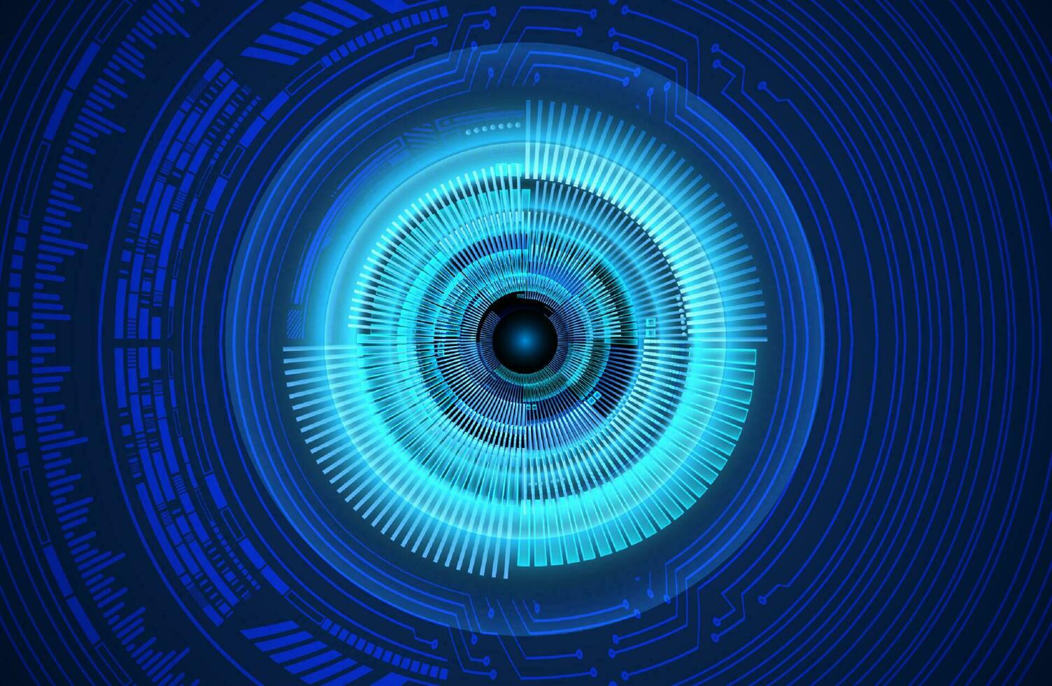 Modern Cybersecurity Eye on Technology Background vector