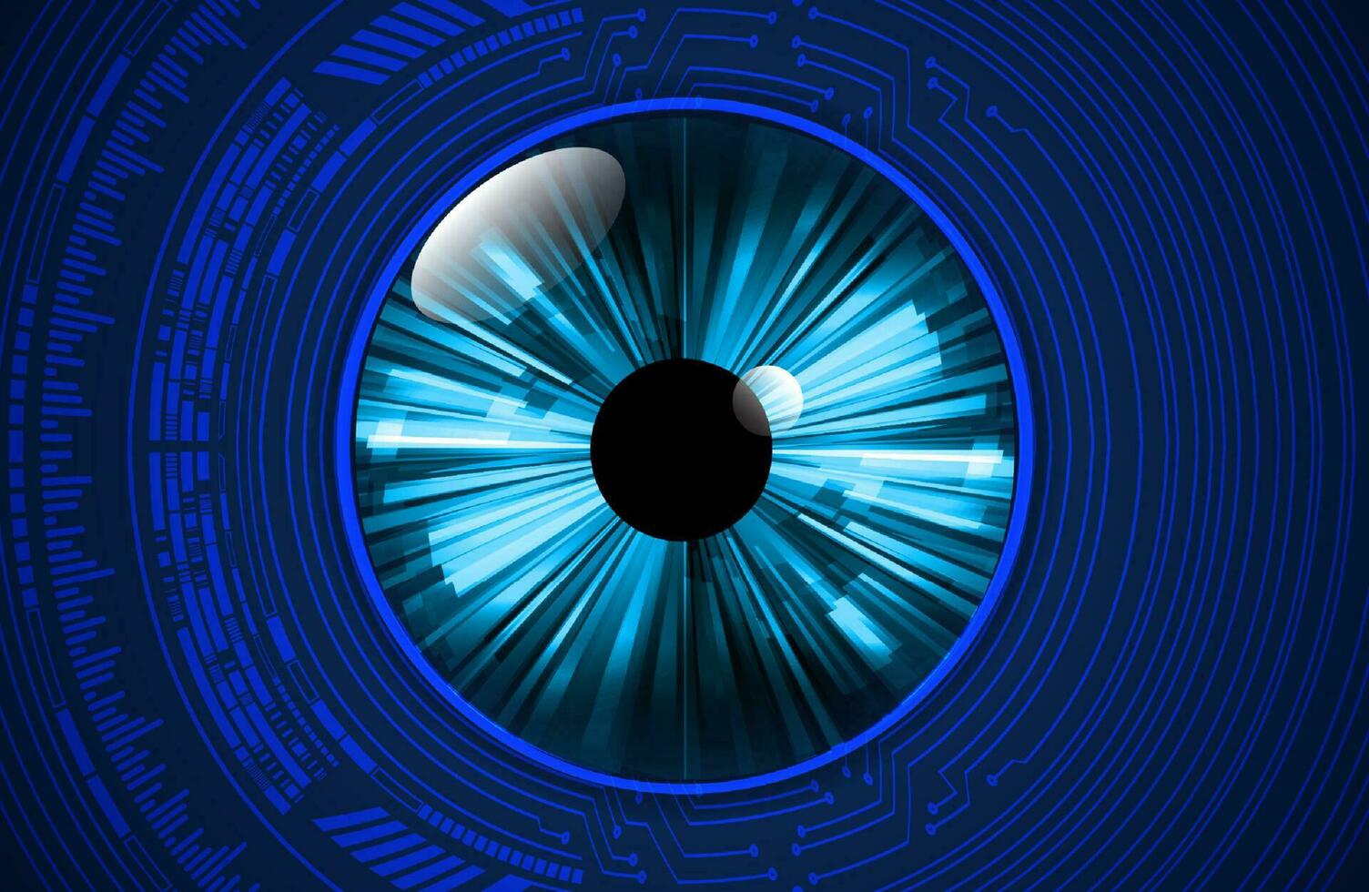 Modern Cybersecurity Eye on Technology Background vector