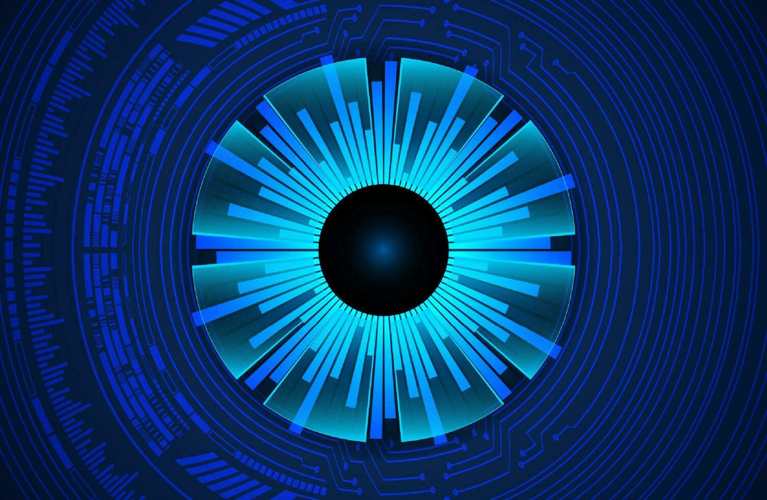 Modern Cybersecurity Eye on Technology Background vector
