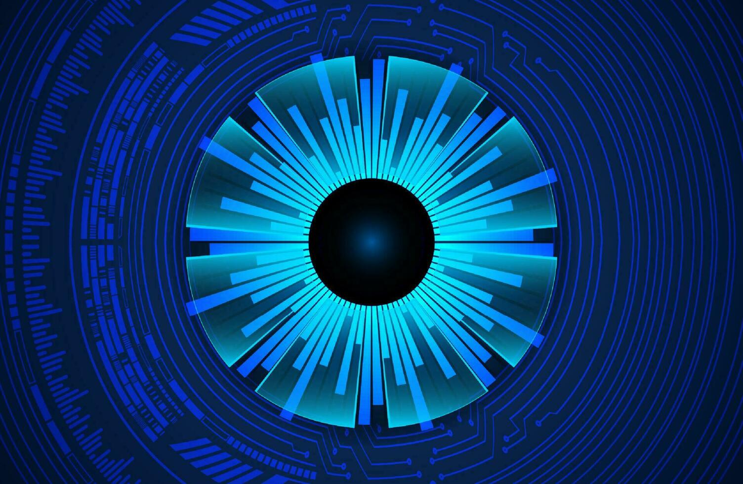 Modern Cybersecurity Eye on Technology Background vector