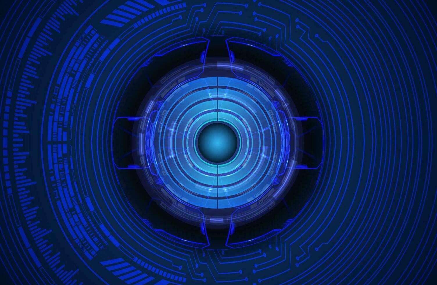 Modern Cybersecurity Eye on Technology Background vector