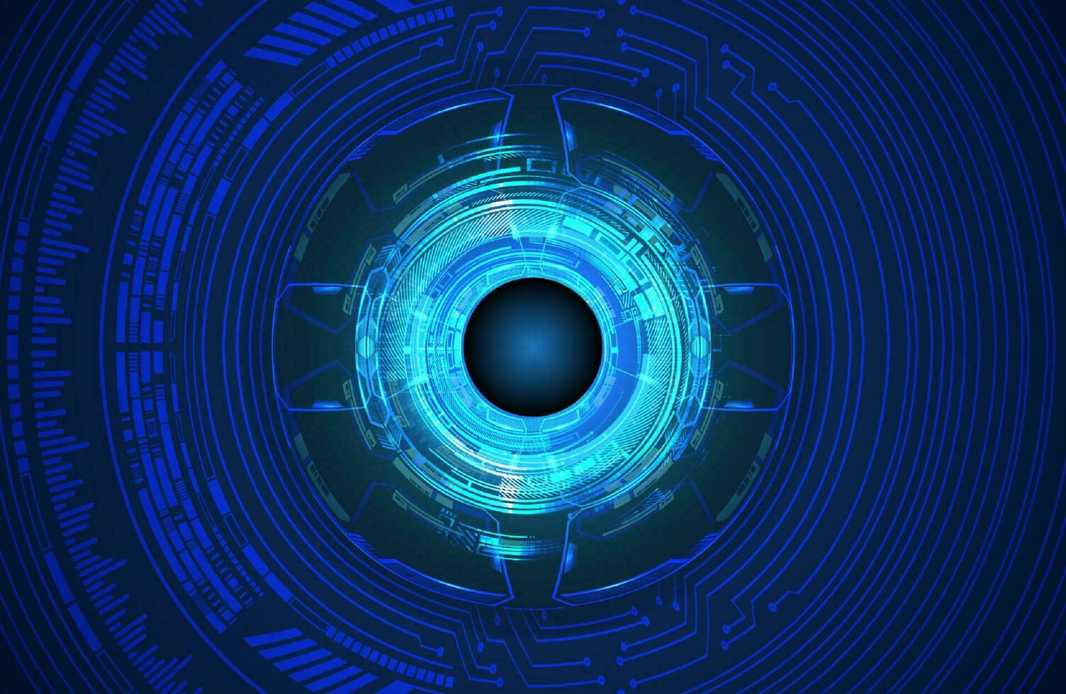 Modern Cybersecurity Eye on Technology Background vector