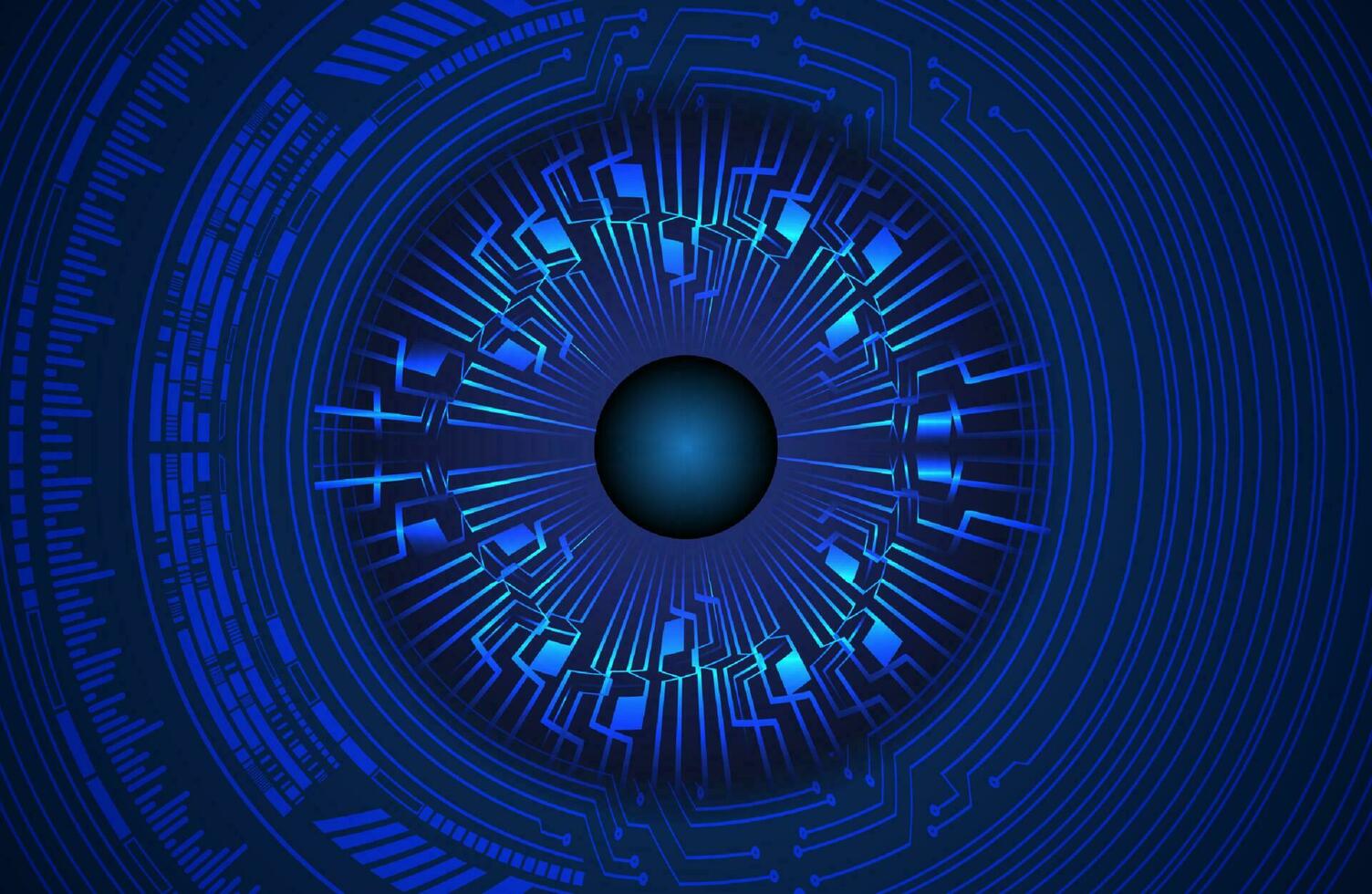 Modern Cybersecurity Eye on Technology Background vector