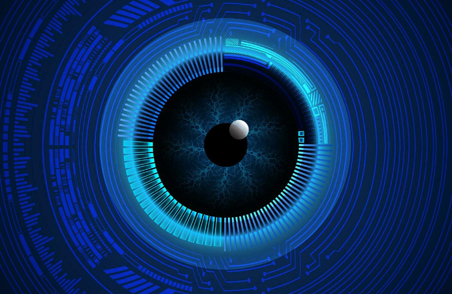 Modern Cybersecurity Eye on Technology Background vector