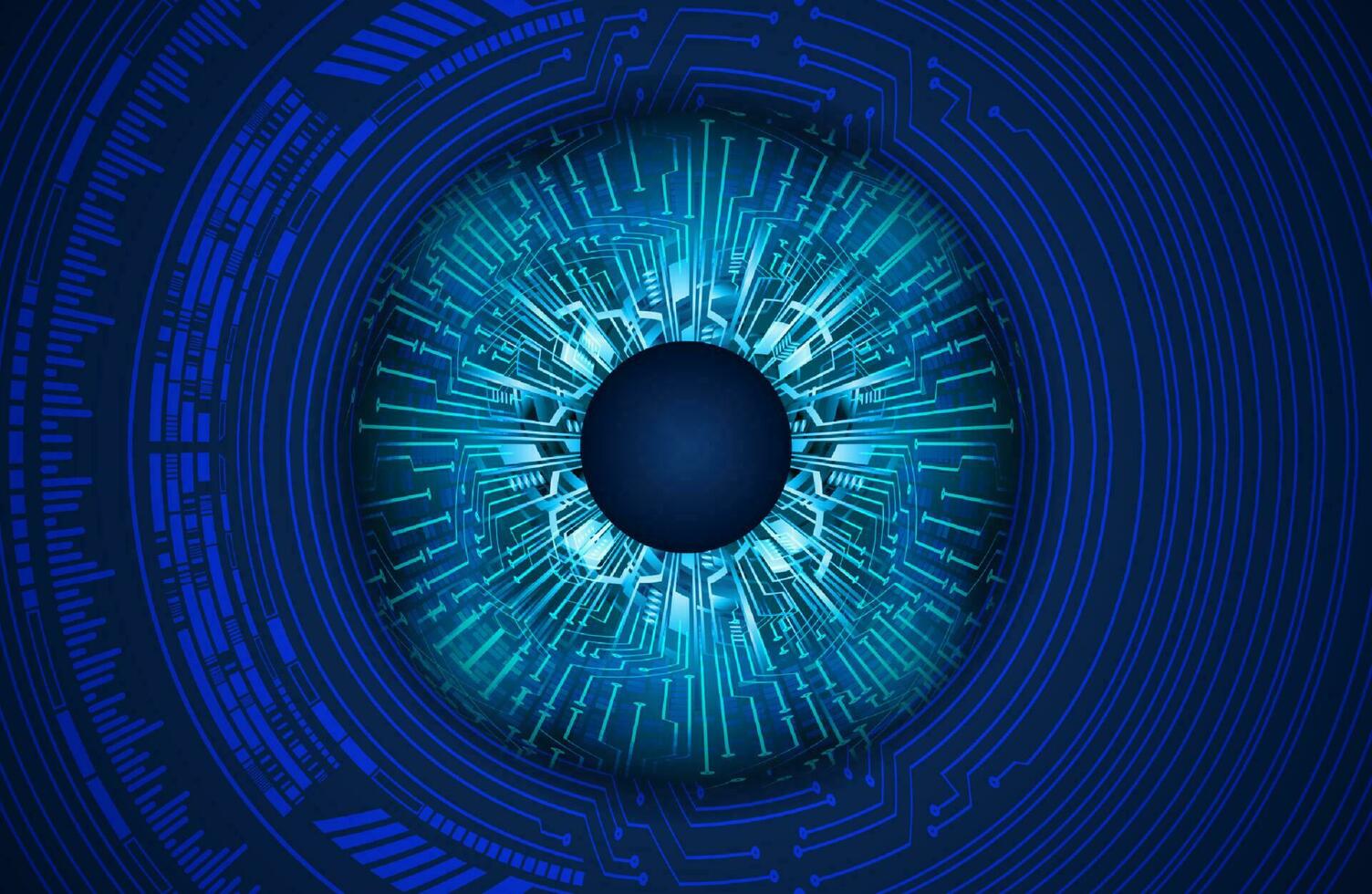 Modern Cybersecurity Eye on Technology Background vector