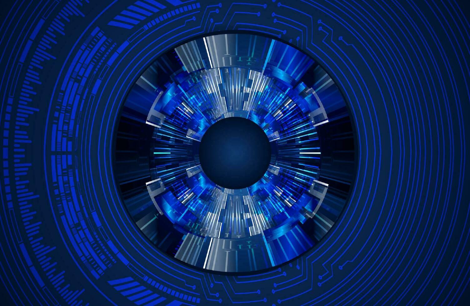 Modern Cybersecurity Eye on Technology Background vector