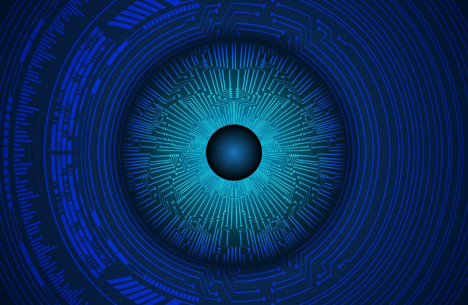 Modern Cybersecurity Eye on Technology Background vector