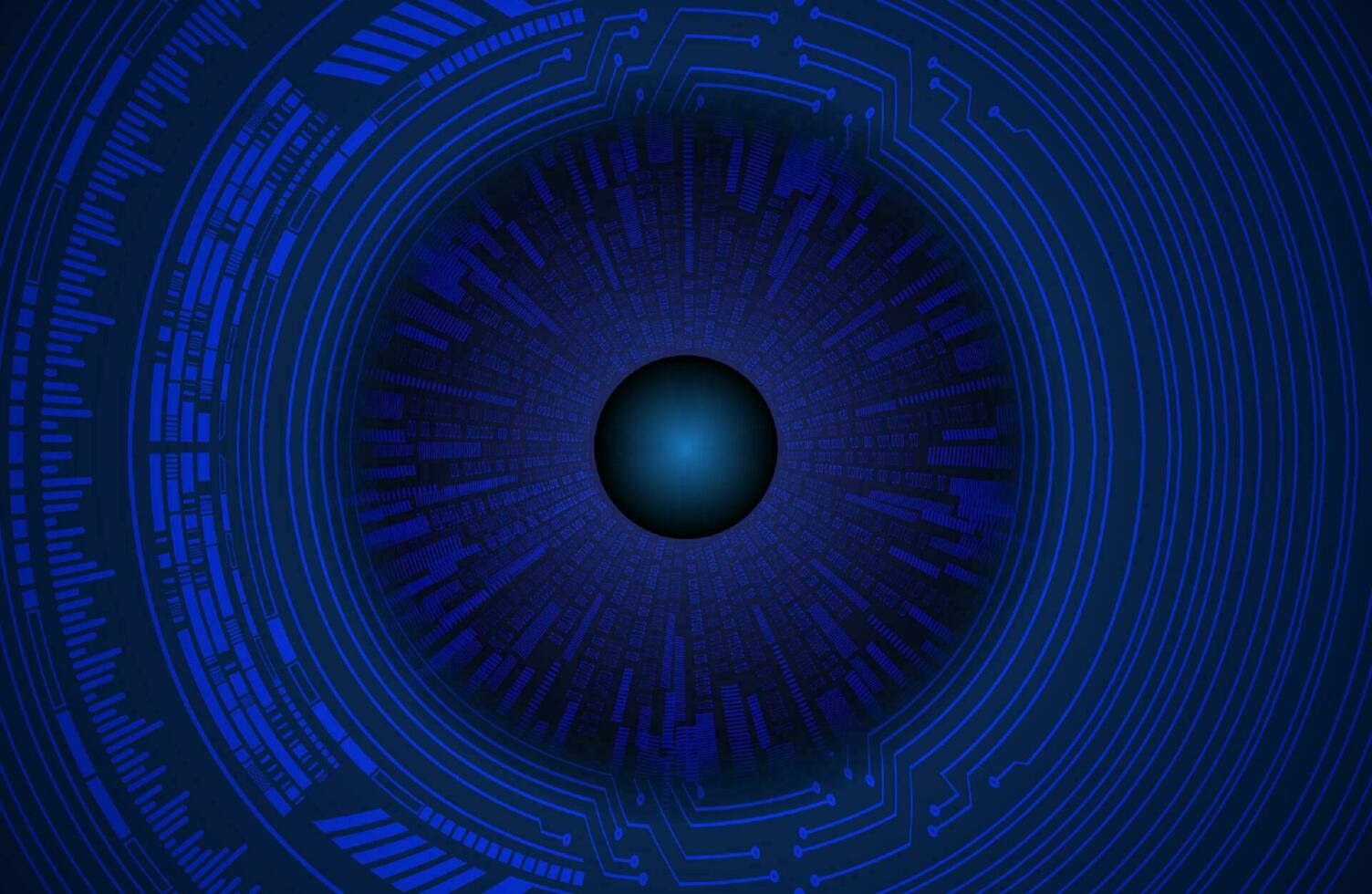 Modern Cybersecurity Eye on Technology Background vector